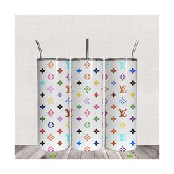 louis vuitton brand white monogram tumbler wrap png