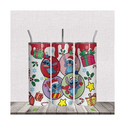 christmas gift box stitch skinny tumbler wrap png