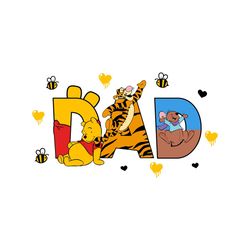 disney dad winnie the pooh and tigger svg