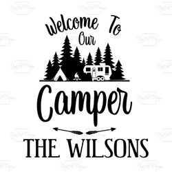 welcome to our camper, trending svg, camper svg, love camping svg, camping ideas, camping gift, camping life, camping da