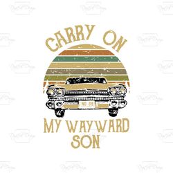 carry on my wayward son tshirt vintage tee shirt gift svg