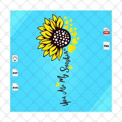 you are my sunshine, sunflower svg, sunflower clipart, sunflower pattern, sunflower design art, sunflower background, su