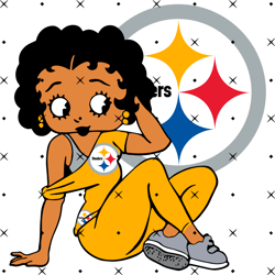 Pittsburgh Steelers Betty Boop Sv, Nfl svg, Football svg file, Football logo,Nfl fabric, Nfl football
