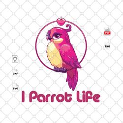 i parrot life, breast cancer svg, parrot, parrot svg, pink parrot, cancer awareness, parrot life, cancer svg, cancer rib