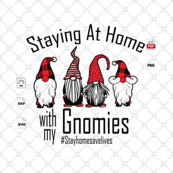 staying at home with my gnomies, stay home, save lives, quarantine, quarantine 2020, coronavirus, buffalo gnome, gnomies