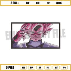 anime black rose goku embroidery design png