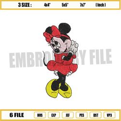 cartoon minnie mouse embroidery design png