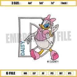alphabet badge daisy duck disney embroidery