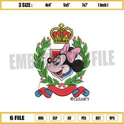 minnie mouse disneyland badge logo embroidery