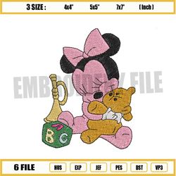 baby minnie mouse embroidery file png