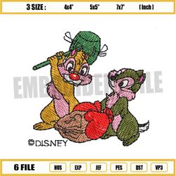 chip and dale embroidery file png