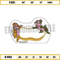 chip and dale embroidery disney png