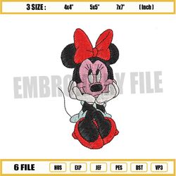 happy minnie mouse embroidery disney ,png