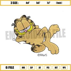 garfield the lazy cat embroidery png