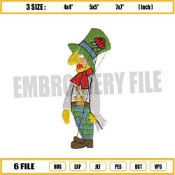 alice in wonderland rose hatter embroidery png