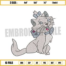 lady kitty aristocats marie embroidery png