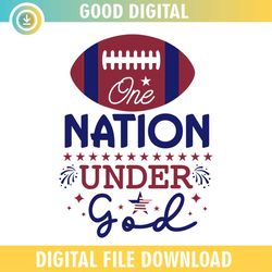 one nation under god 4th of july sport football svg