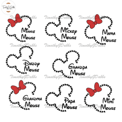 mama mouse svg, minnie mouse svg