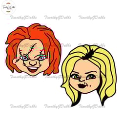 chucky and tiffany bundle svg, friends till the end svg