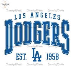 retro la dodgers est 1958 svg baseball sport file design