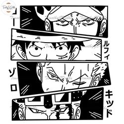 luffy zoro law one piece svg anime manga file