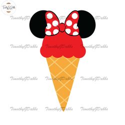 ice cream minnie mouse ears svg
