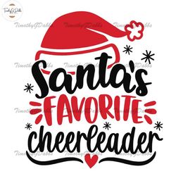 santas favorite cheer squad svg, christmas cheerleader svg, cheer squad svg, cheerleader holiday svg, cheerleader christ