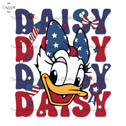 daisy duck 4th of july svg, usa svg, disney patriotic design