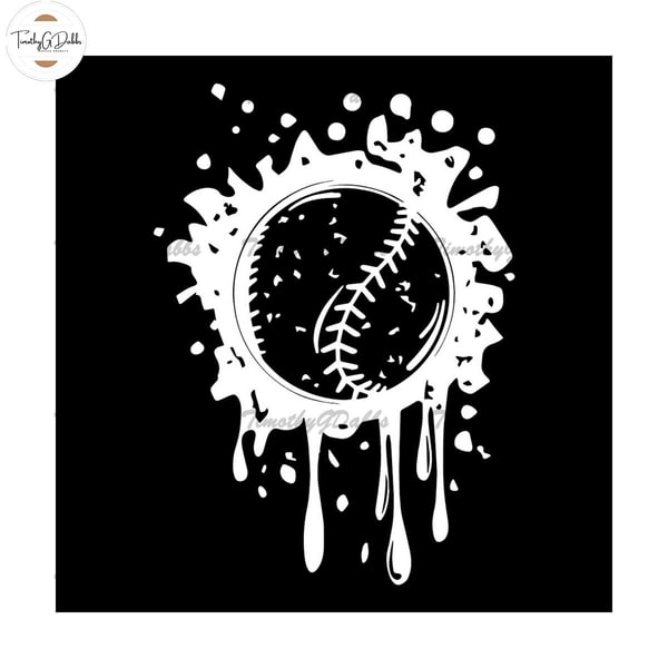 Ink Splatter Baseball Dripping Baseball SVG, Splatter Baseball SVG, Splash SVG, Ba | Inspire ...