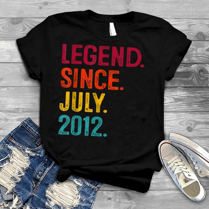 10th Birthday Gift Legend Since July 2012 10 Years Old Boy T Shirt.jpg