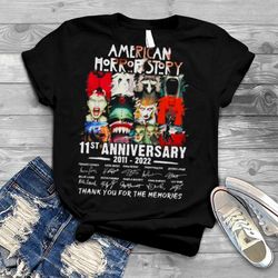 11st anniversary of american horror story 2011 2022 signatures thank you for the memories shirt