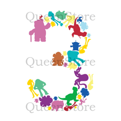 Numbler 3 Toy Story Svg, Toy Story Logo Svg, Birthday Svg, Cartoon Svg, Toy Story Png, Toy Story Clipart