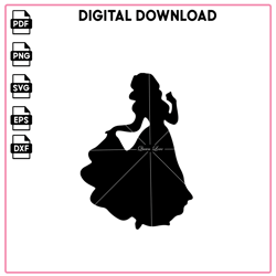 Disney Princess Belle Silhouette, Princess and The Beast SVG, 33