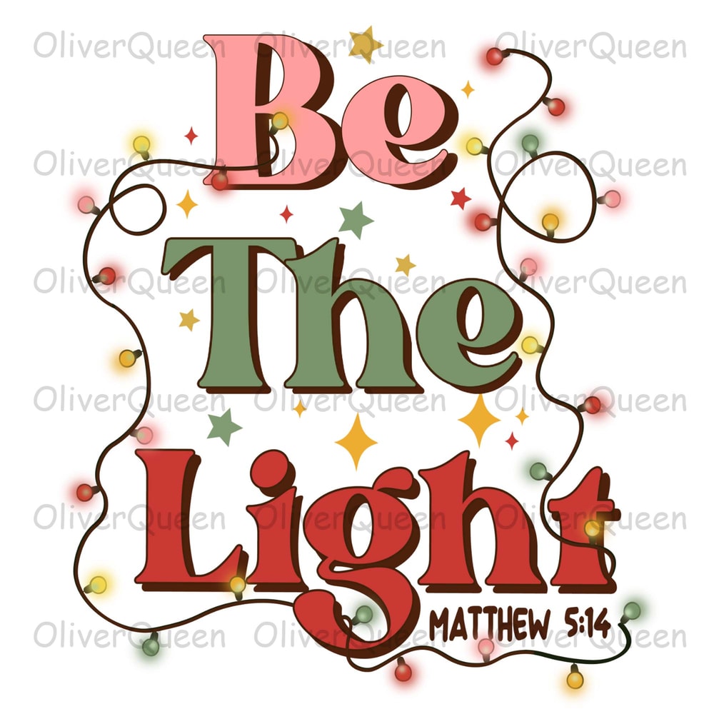 Be The Light, Retro Christmas png, Merry Christmas png.jpg