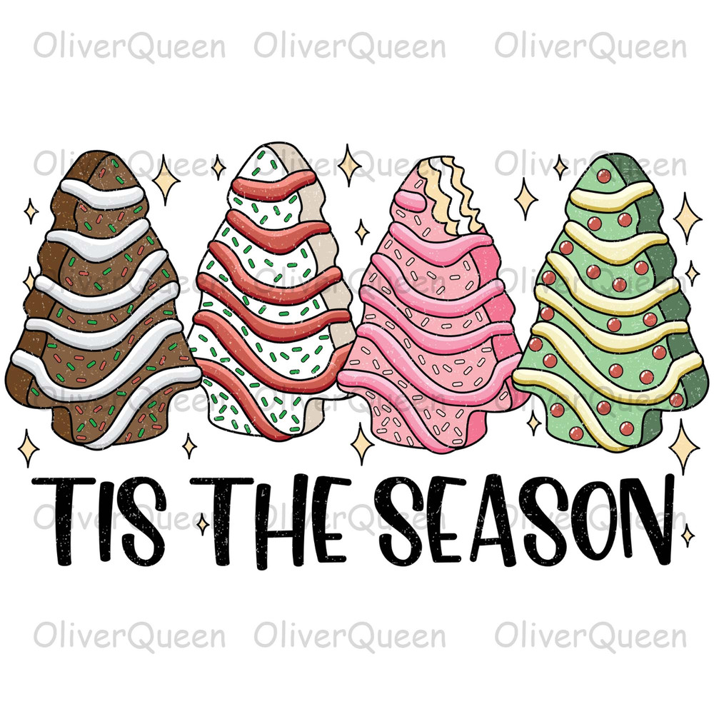 Christmas Cake Tis The Season, Christmas png, Christmas Tree Cake Sublimation.jpg