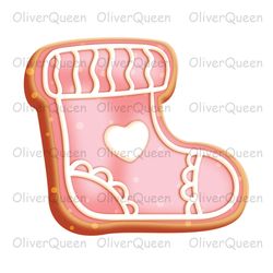christmas sock gingerbread, clipart gingerbread png, merry christmas png
