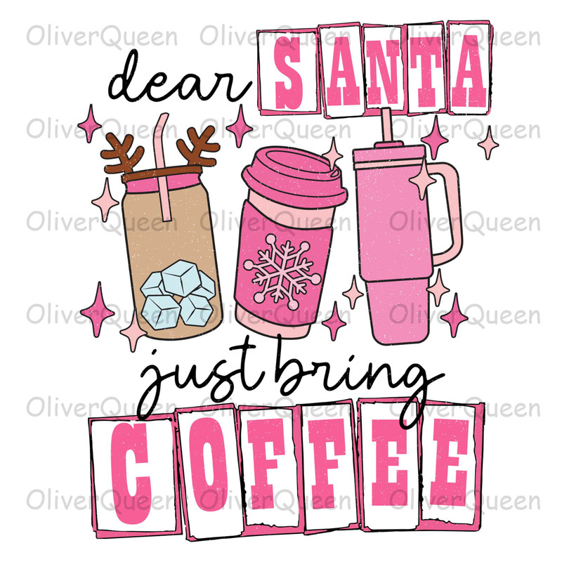 Dear Santa Just Bring Coffee, Christmas png, Retro Christmas Coffee.jpg
