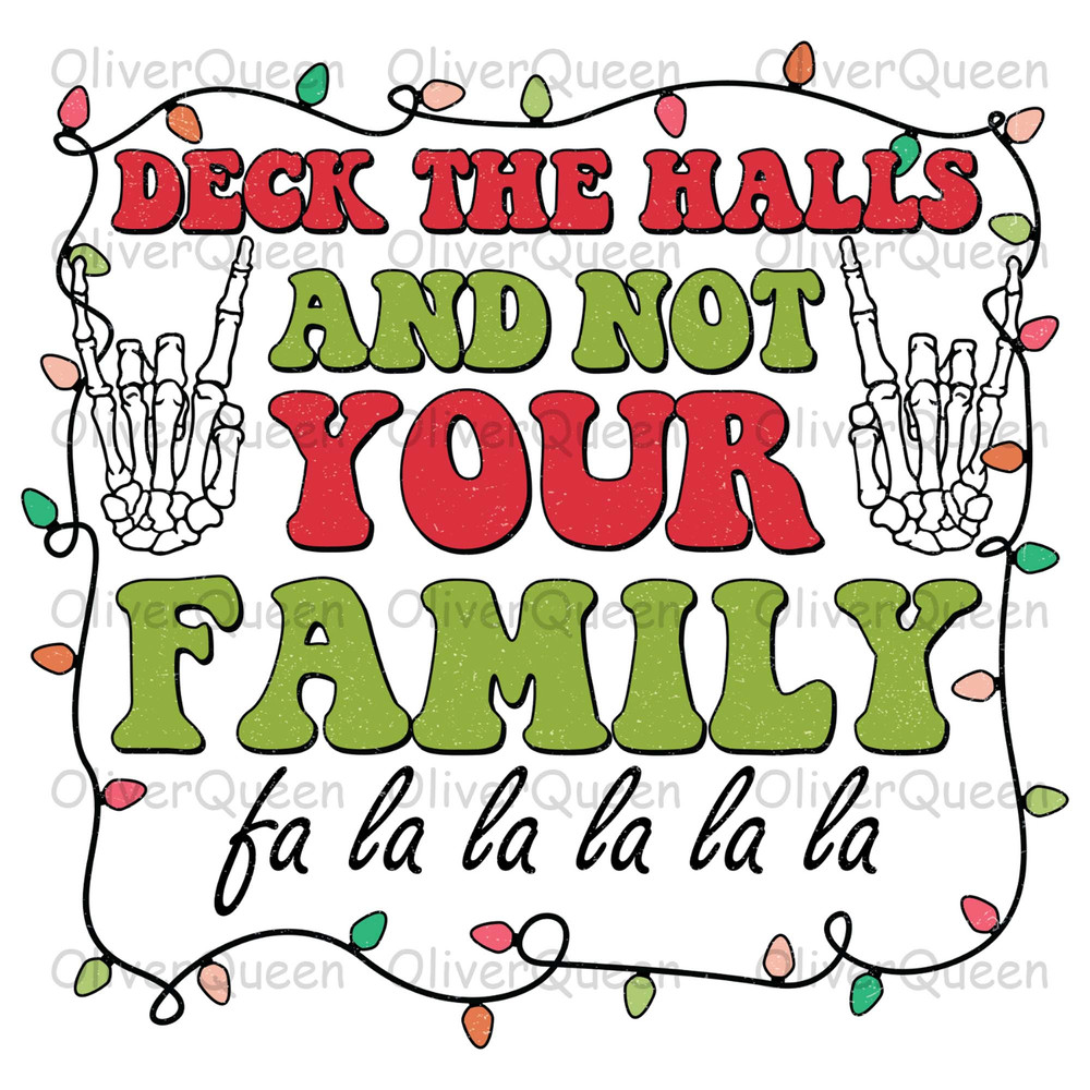 Deck The Halls, Christmas Skeleton png, Merry Christmas png.jpg
