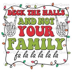 deck the halls, christmas skeleton png, merry christmas png