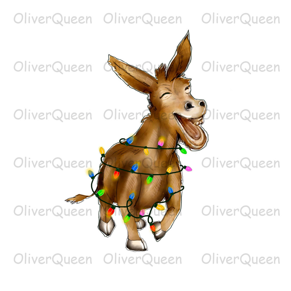 Donkey Christmas Light, Animal Christmas png, Merry Christmas png.jpg