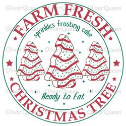 Farm Fresh Christmas Tree, Christmas png, Christmas Tree Cake Sublimation