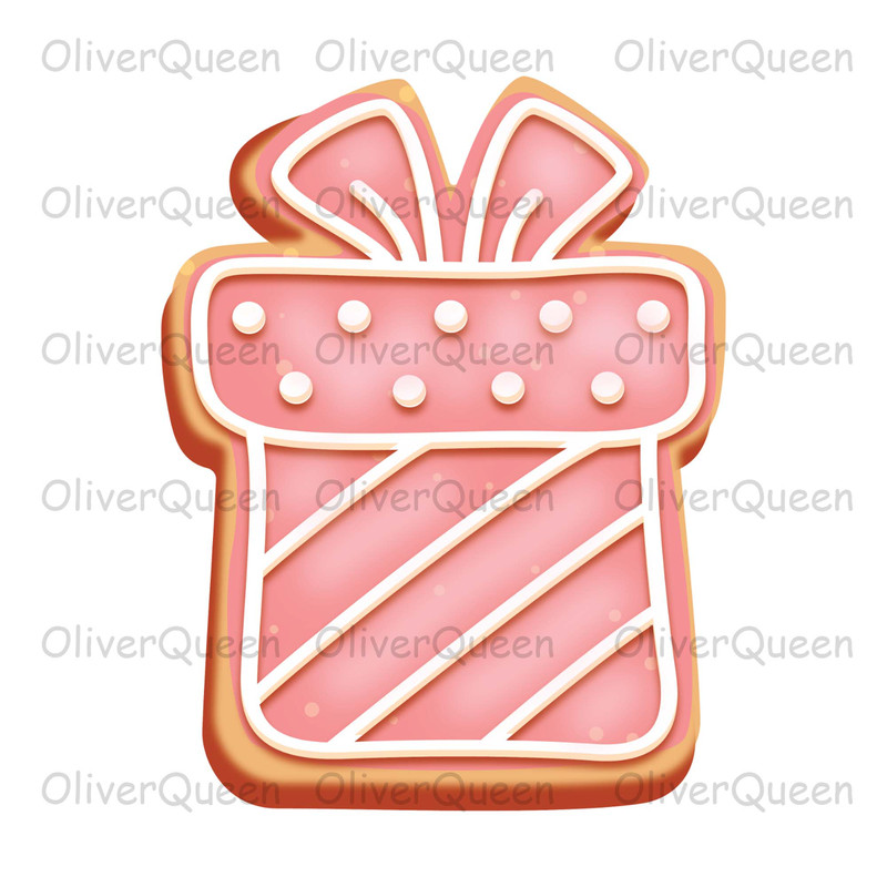 Gift Gingerbread, Clipart Gingerbread png, Merry Christmas png.jpg