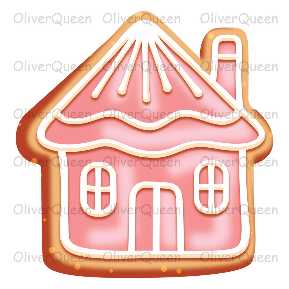 Gingerbread House, Clipart Gingerbread png, Merry Christmas png.jpg