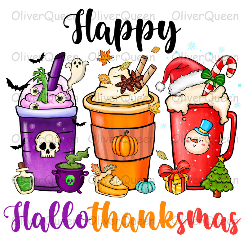 Happy Hallothanksmas Coffee, Christmas png, Halloween PNG, Happy hallothanksmas png.jpg