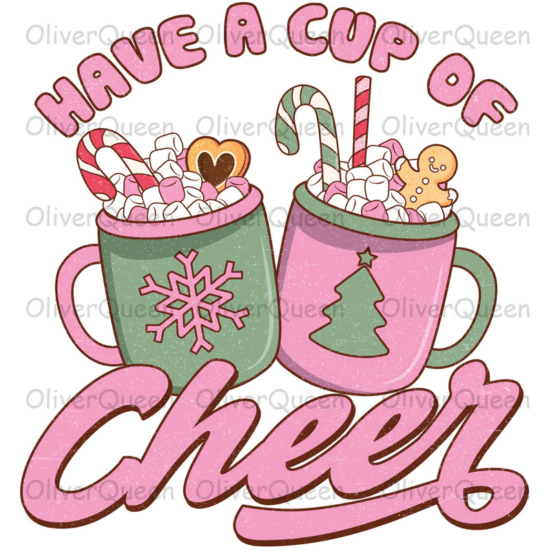 Have A Cup Of Cheer, Christmas png, Christmas Retro.jpg