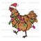 Hen Chicken, Animal Christmas Sublimation png, Merry Christmas png.jpg