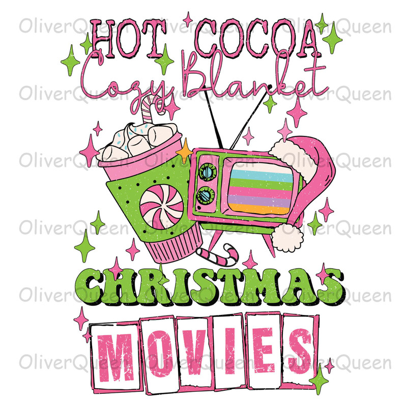 Hot Cocoa Cozy Blanket Christmas Movies, Christmas png, Retro Christmas Coffee.jpg