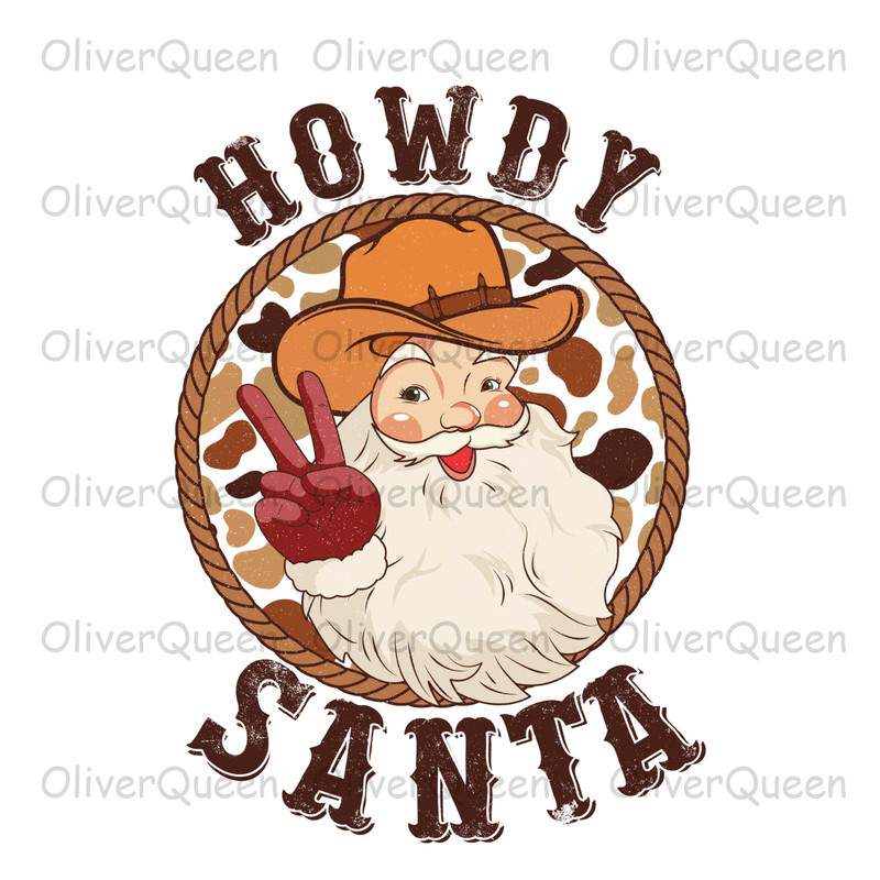 Howdy Santa, Christmas png, Christmas western.jpg