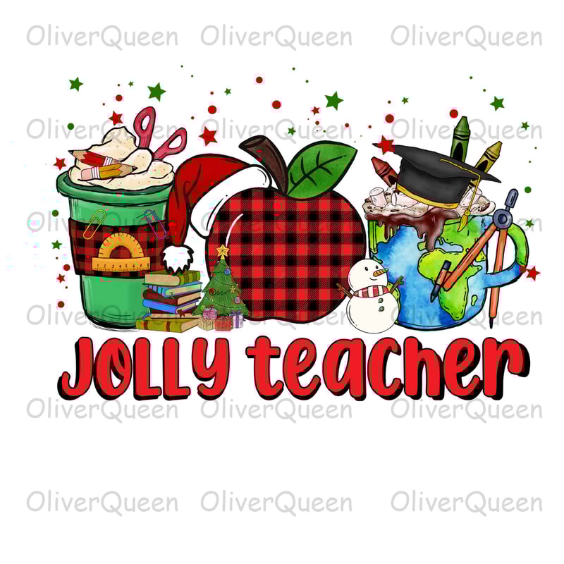 Jolly Teacher, Christmas Teacher png, Merry Christmas png.jpg