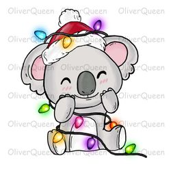 koala, animal christmas sublimation png, merry christmas png